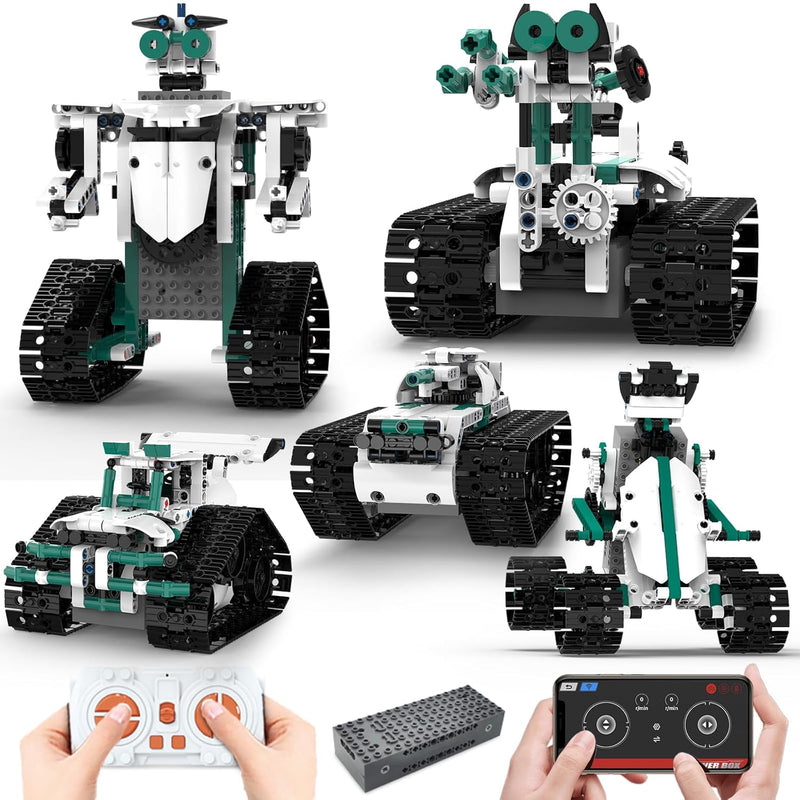Technique Car Building Blocks Set, 13In1 Remote & App Control Tracked Racer