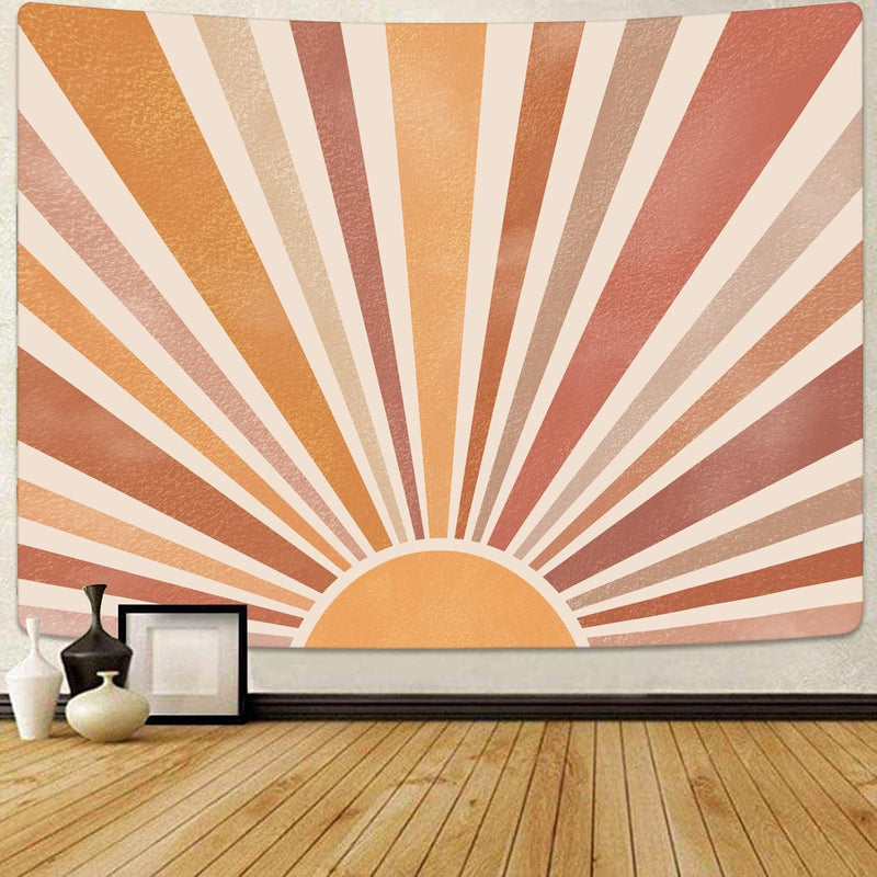 Vintage Sun Tapestry Retro Boho Sunset Tapestries For Bedroom Aesthetic Classr