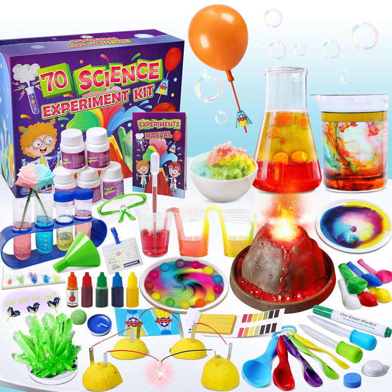 UNGLINGA 70 Lab Experiments Science Kits for Kids Educational Scientific To