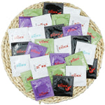 Mixed Pack Condoms 5-In-1 Extra Thin Dotted Ribbed Cooling And Warming Sensation Water Based Lubricated Variety Pack Of 50