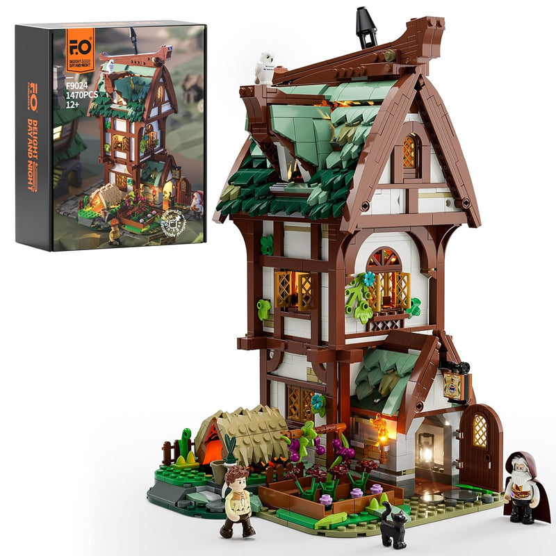 Medieval Apothecary Shop Lighting Building Bricks Set Compatible With Legos