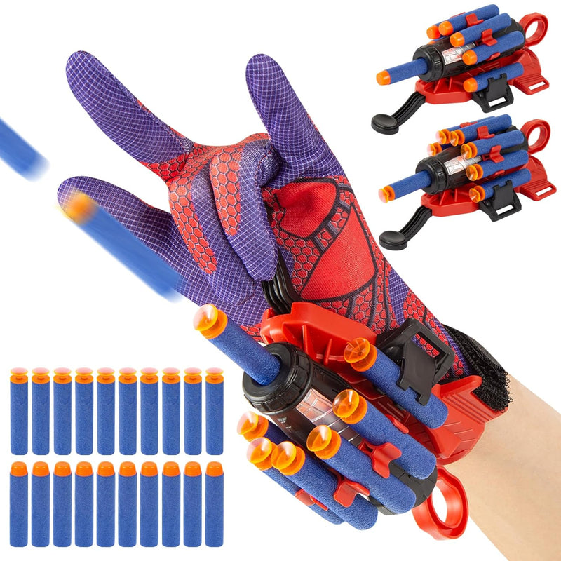 Spider Gloves Man Web Shooter Toy With Wrist, Spider Launcher Gloves Cospla