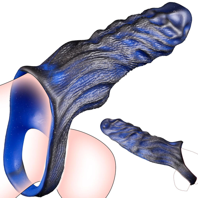 Penis Sleeve Extender Sex Toy For Men, Monster Knot Dildo Cock Ring Girth Enhancer Sleeve, Pennis Extender Liquid Silicone Penis Stretcher & Enlarger, Cock Extender For Enhanced Pleasure For Couples