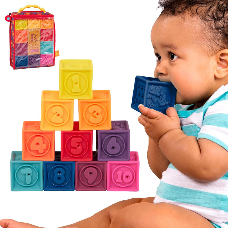 Baby Blocks Stacking & Building Toys For Babies 10 Soft & Educational Block