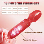 Vibrator Bullet Adult Toys - Women Sex Toys With 10 Vibration Modes, Lipstick Mini Vibrator For G Spot Clitoral Stimulation, Discreet And Portable For Travel, Adult Sex Toys & Games (Red)