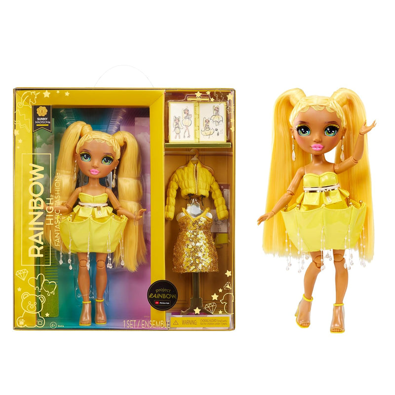 Fantastic Fashion Sunny Madison Yellow 11” Fashion Doll And Playset With 2