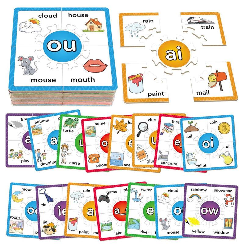 Phonics Puzzle, Rhyming Games Phonics Games Flash Cards for Kids Toddler, L