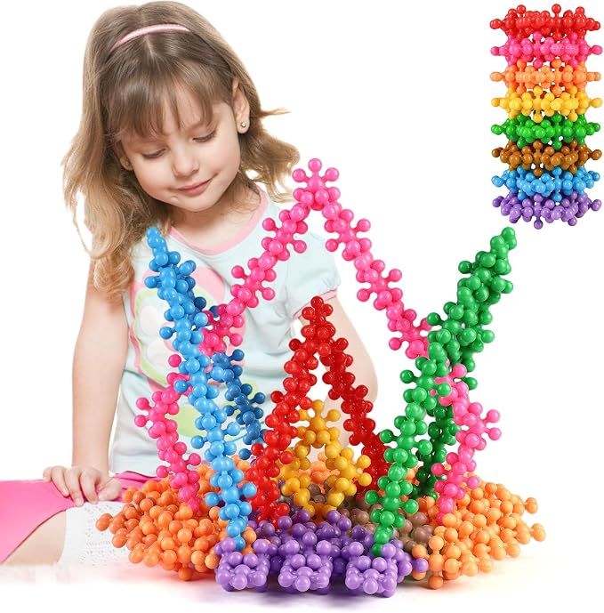 200-Piece STEM Building Blocks Set for Kids Ages 3+ with Storage Box