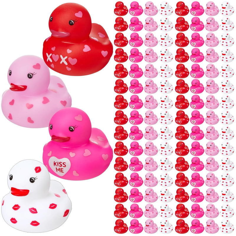 2 Inch Mother'S Day Rubber Duck Love Heart Ducks Squeaky Duckies Holiday Ducks