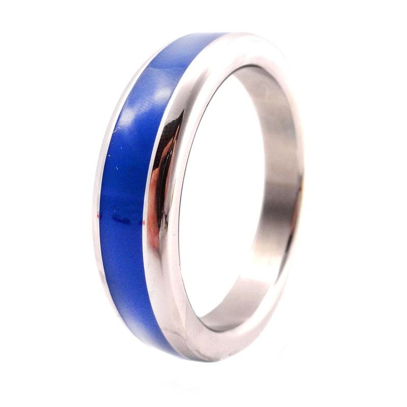 Metal C-Ring - S Steel W/Blue Band W/Bag
