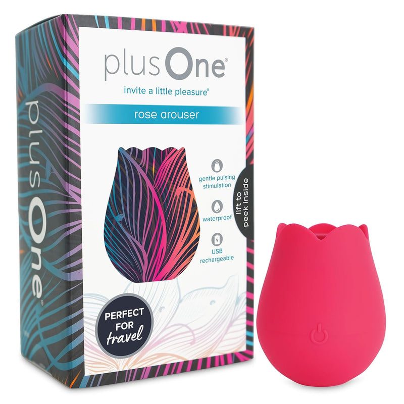 Rose Vibrator For Women - Clitoral Stimulator Made Of Body-Safe Silicone, Ipx-7 Waterproof, Usb Rechargeable & 10 Pulsing Settings, Red