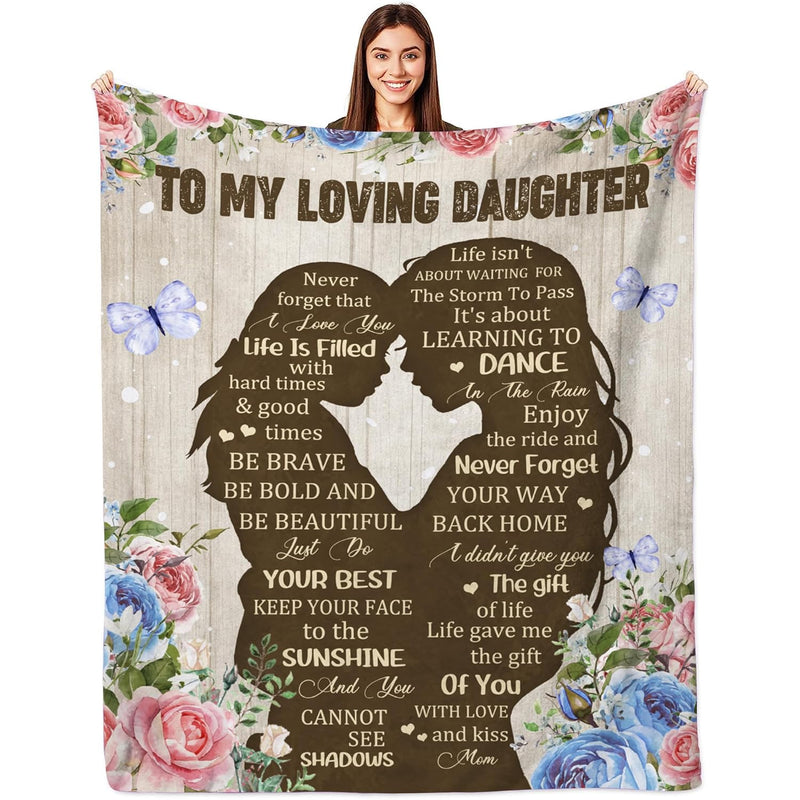 Daughter Blanket From Mom, Birthday Blankets Gifts For Daughter, Daughter Gift