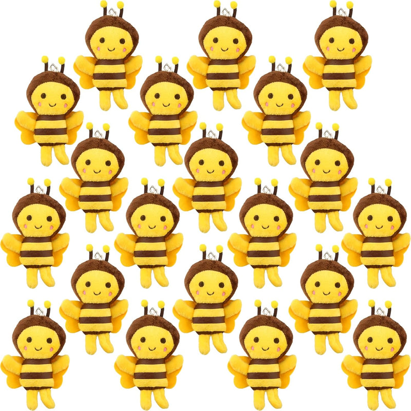 20 Pack 5 Inch Cute Bee Stuffed Animal Toys Lifelike Plush Bee Soft Plush H