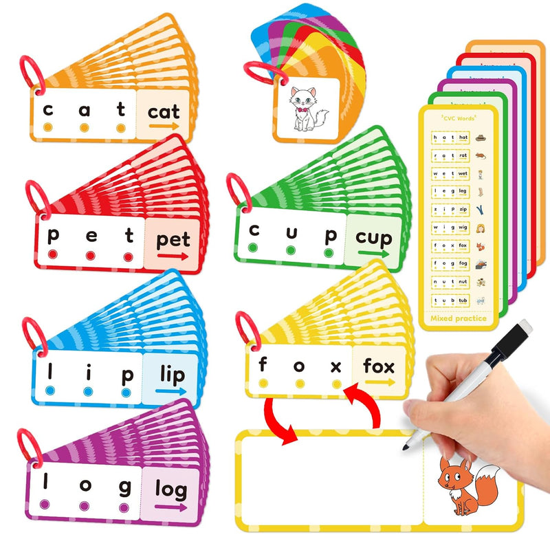 Cvc Word Games,Cvc Flash Cards,Phonics Games,Speech Therapy Toys For Toddle