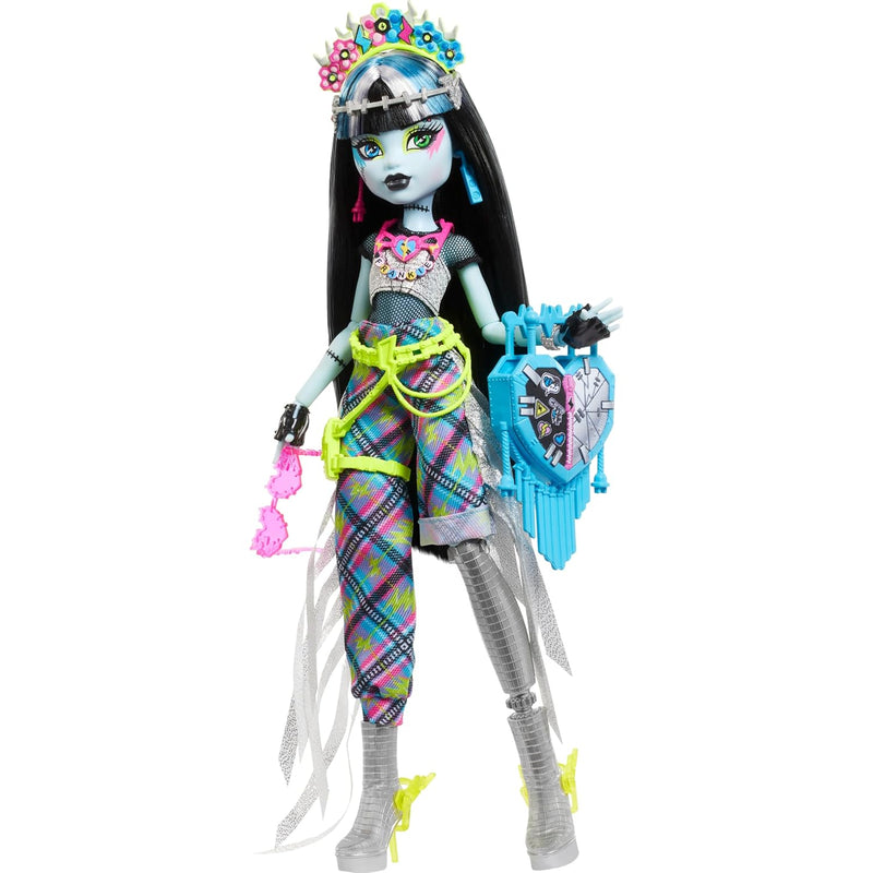 Monster High Monster Fest Doll, Frankie Stein with Glam Outfit & Festival T