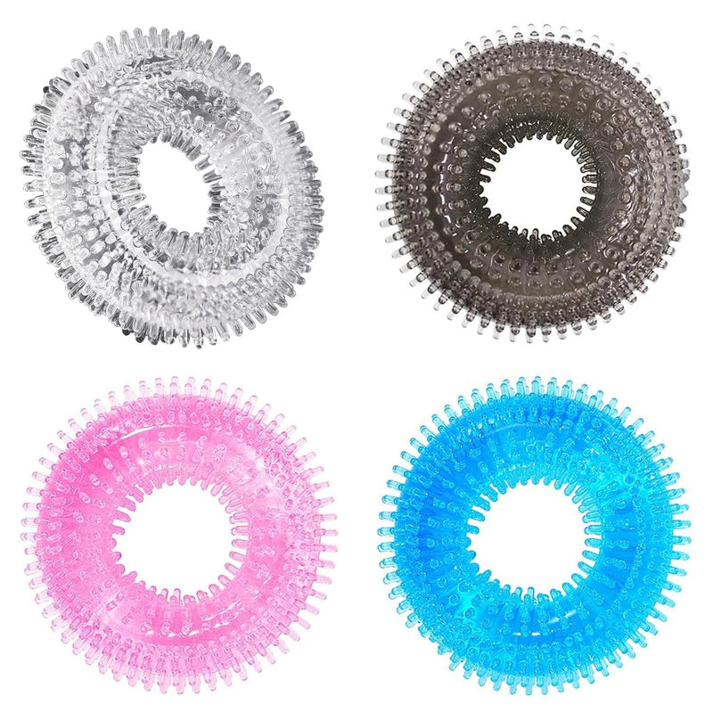 Cock Ring 4 Pcs Penis Ring Multi-Coloured Cock Sexual Stimulation Device Cock Toy For Erection Enhancing Long Lasting Stronger Adult Sex Toys For Men Or Couple Pleasure