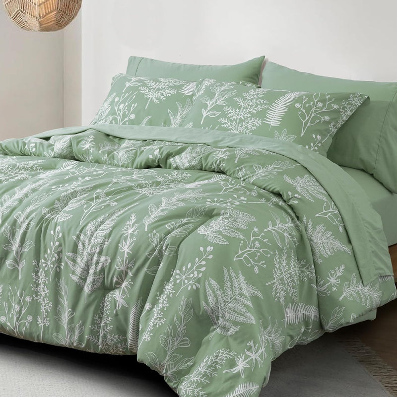 5 Pieces Twin Comforter Set, Ultra Soft Bed In A Bag Comforter & Sheet Set- Re