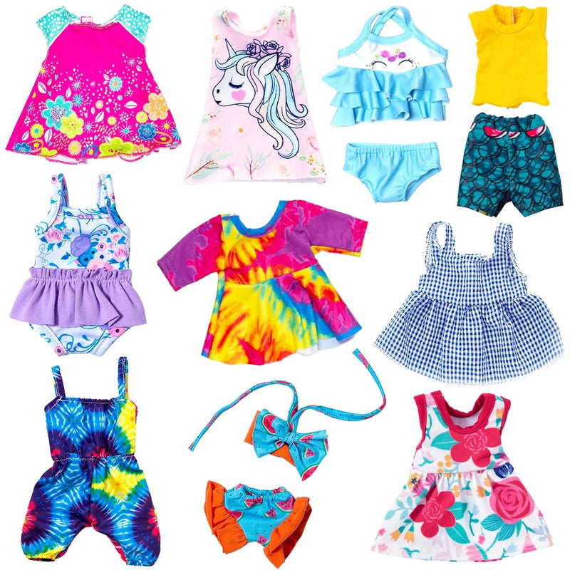 10 Sets Alive Baby Doll Clothes And Accessories Fit 12 Inch Baby Girl Doll
