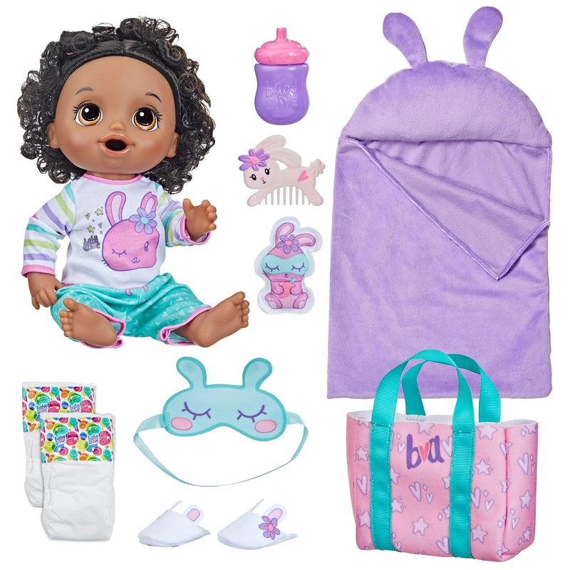 Baby Alive Bunny Sleepover Baby Doll, Bedtime-Themed 12-Inch Dolls, Sleepin