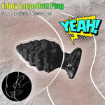 Large Silicone Anal Strecher Butt Plug, Fantasy Anal Plug With Suction Cup, Huge Buttplug Prostate Massage, Anal Dilator Training For Women And Men, Anal Dildo Toy Adults Sex Toy (Black)