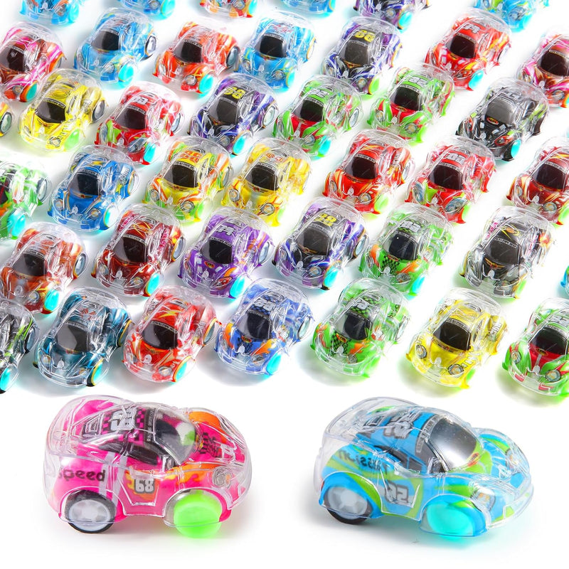 50 Pcs Mini Pull Back Cars Set, Pull Back Racing Vehicles For Kids Toddlers