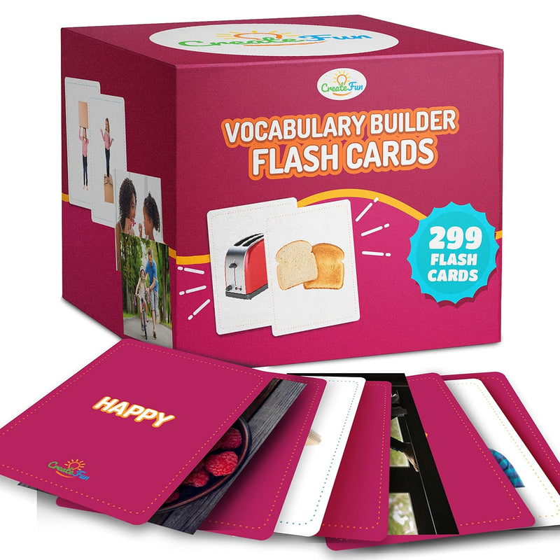 Vocabulary Builder Flash Cards 299 Educational Photo Cards For Home, Speech