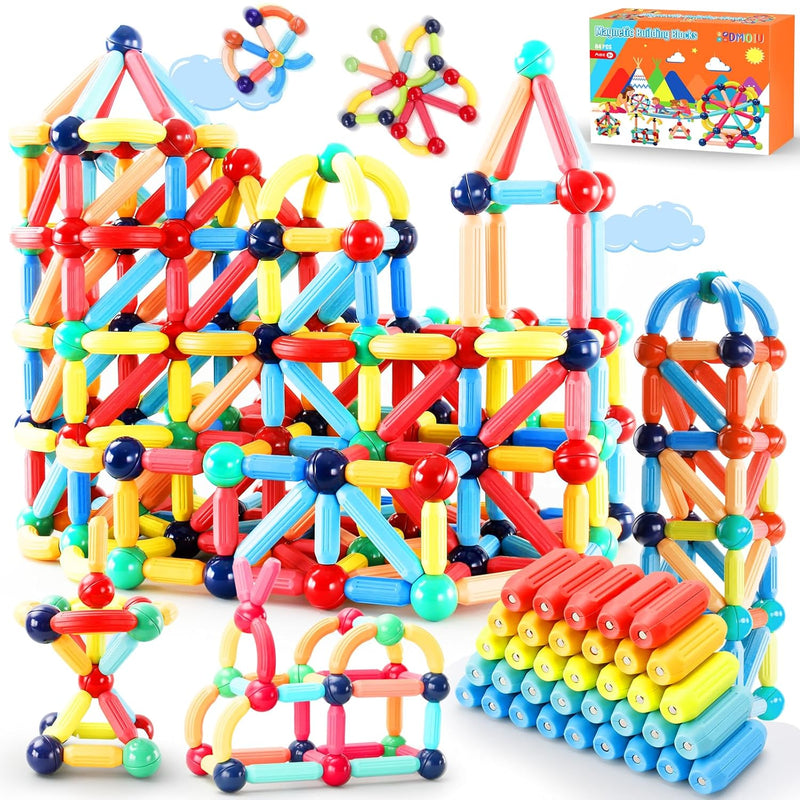 64Pcsmagnetic Building Blocks Stem Educational Toy For Kids Montessori Lear