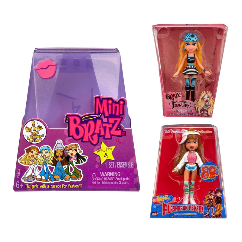 Bratz Mini Series 4 Collectible Figures by MGA's Miniverse, 2 Mini Dolls pe