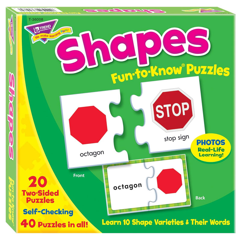 Trend Enterprises, Inc. T Shapes Fun To Know Puzzles, 40