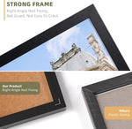 4x6 Picture Frame Set of 14, Wood Photo Frame for 4x6 Pictures, Tabletop or Wall Mount Display Picture Frames for Prints, Photos, Paintings, Landscape and Kids Artwork (Black)