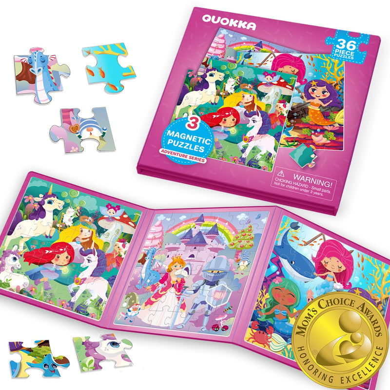 QUOKKA Magnetic Puzzles for Kids 4-6 - 36 Pieces Travel Puzzles Games for K