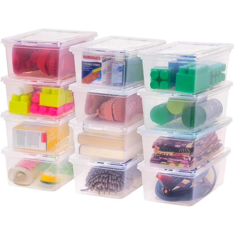 6 Quart Clear Storage Box, 12 Pack