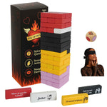 Risk Or Drink – Naughty Blocks Game For Adults 54 Blocks + Dice Tower + Blindfold | Couples Games For Adults, Naughty Date Night Dares, Freak Or Drink Style, Sexy Gift, Sex Games, Toys For Couples