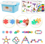 200-Piece STEM Building Blocks Set for Kids Ages 3+ with Storage Box