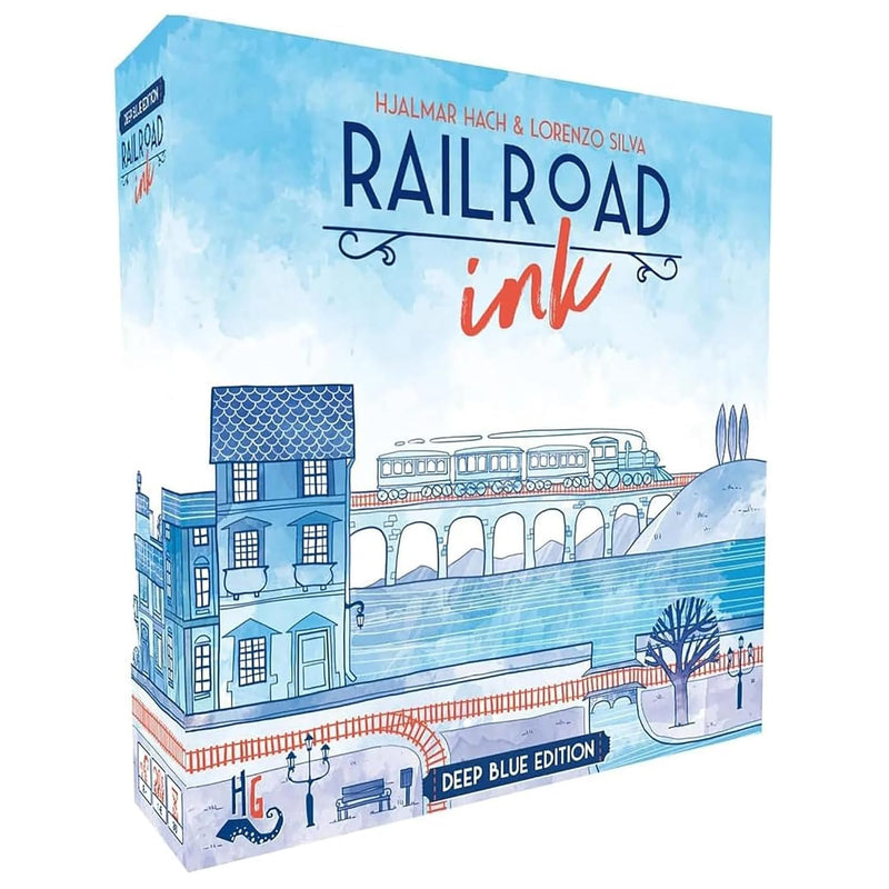 Horrible Guild Railroad Ink: Deep Blue Edition - Roll Dice and Draw Railway