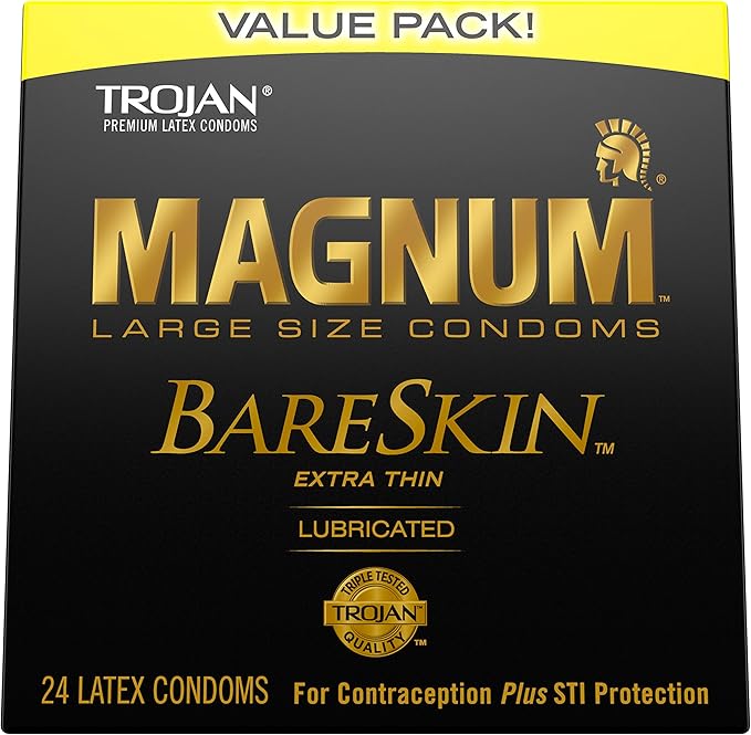 Magnum Premium Large Condoms, Lubricated for Comfort, 24 Count Value Pack