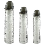 Super Stretchy Reusable Penis Sleeve Extender Set, Soft Realistic Penis Enlargers Extension Sex Toys For Men, Black
