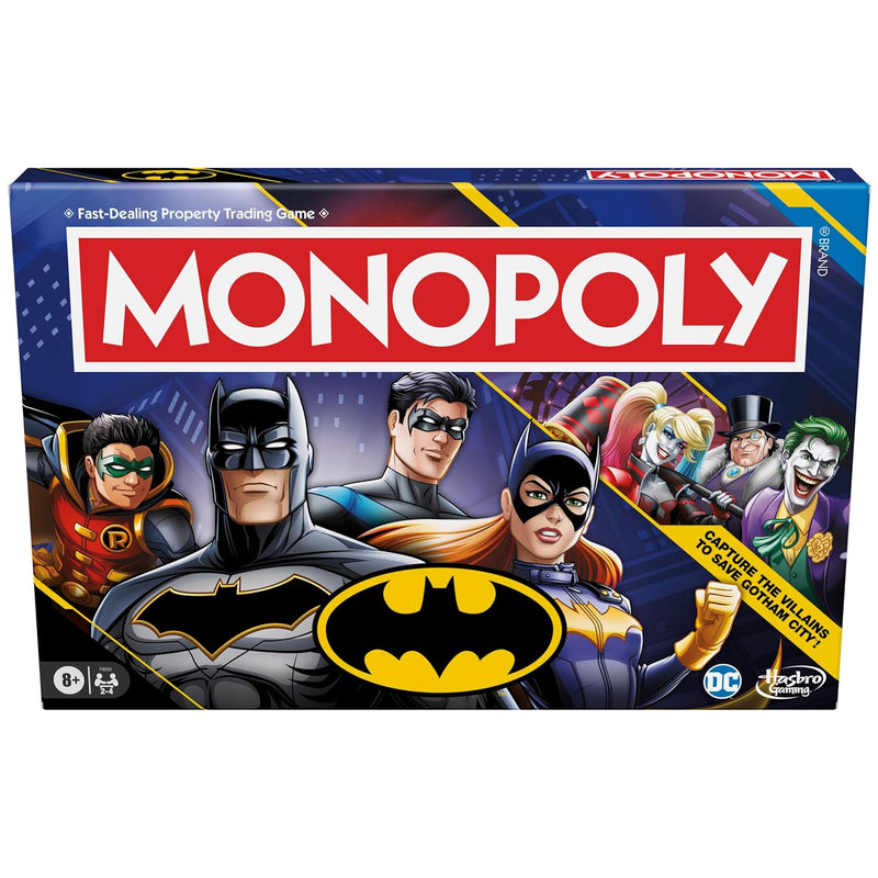 Monopoly Batman Edition Board Game | Monopoly Game for Batman Fans | Ages 8