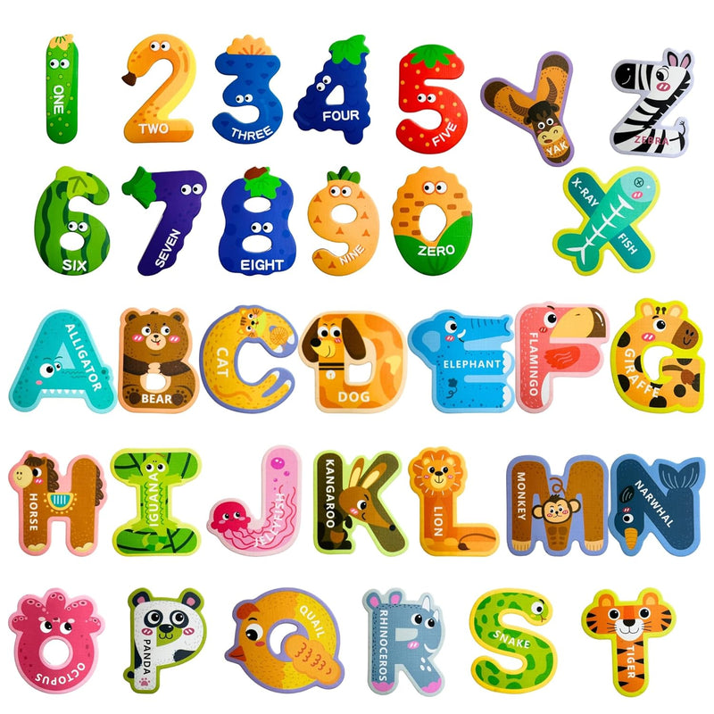 Magnetic Letters And Numbers,Colorful Abc Animal Alphabet Fridge Magnets,Th