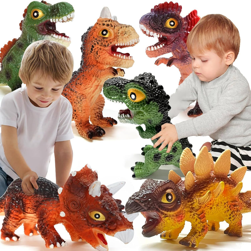 6 Piece Jumbo Dinosaur Toys For Kids 3 5, Soft Dinosaur Toys For Toddlers, Din