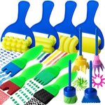 Kids Washable Paint Brushes 12 Pack for Toddlers Early Learning Arts Crafts Gift