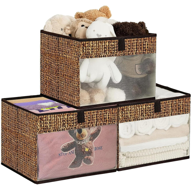 Closet Organizers And Storage With Mesh Window - 13X13X9 Durable Clothes Organiz