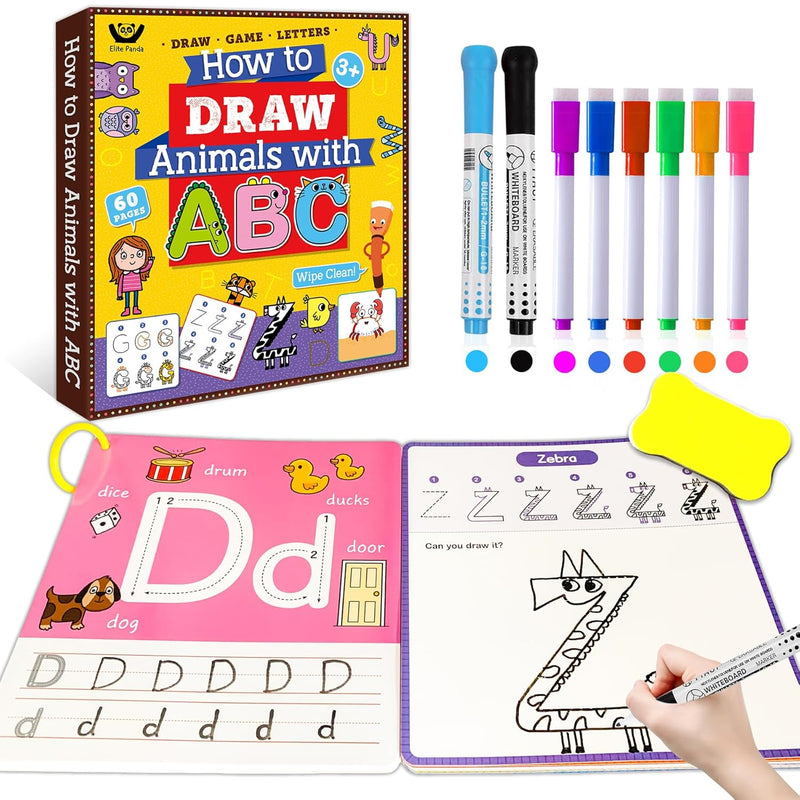Preschool Learning Activities How To Draw With Alphabet, Letters Tracing Bo