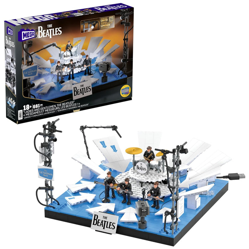 The Beatles Building Set With 681 Pieces, 4 Poseable Action Figures And Ed