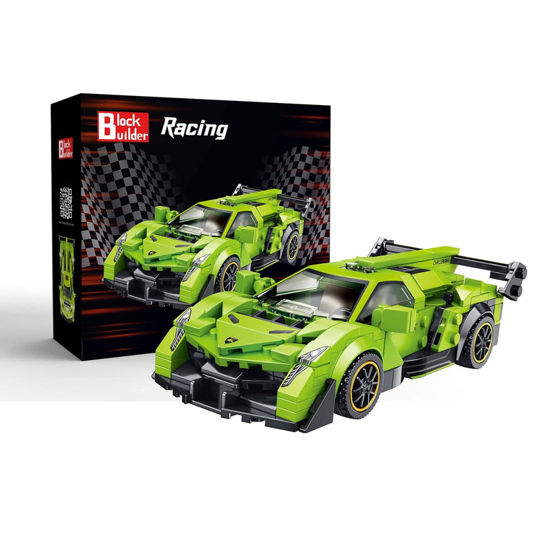 Lambo Racing Car Building Block Set (348 Pieces). Racing Car Building Block