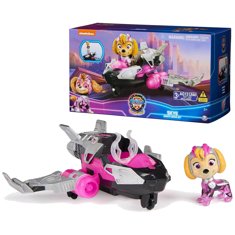 Paw Patrol: The Mighty Movie, Airplane Toy with Skye Mighty Pups Action Fig