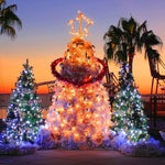 Clear Christmas Lights Set 100 Count 25 Feet Incandescent Bulb Mini String Lights For Indoor Christmas Tree Garland Birthday Wedding Party Festival Decoration, White Wire