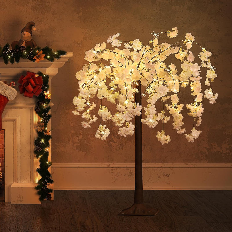 Lighted Cherry Blossom Tree Led Artificial Trees For Decoration Inside, Light