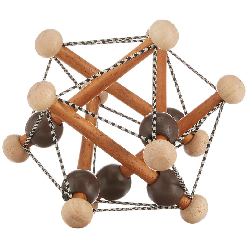 Manhattan Toy Artful Skwish Wooden Baby Rattle, Multicolor