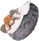 Manhattan Toy Nursing Nissa Nurturing Hedgehog Stuffed Animal with Plush Baby Hoglets